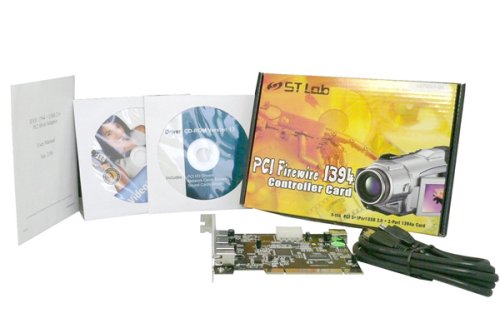 PCI Firewire 1394 Controller Card ST Lab 3+1 USB 2.0 + 2-Port 1394a