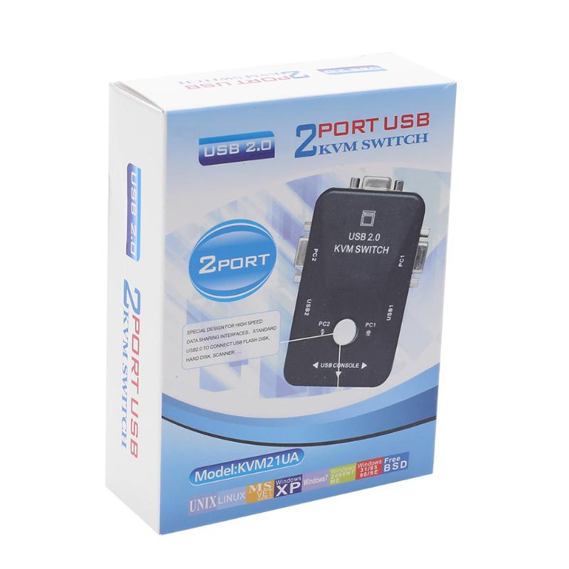 2 Ports USB 2.0 KVM Switch
