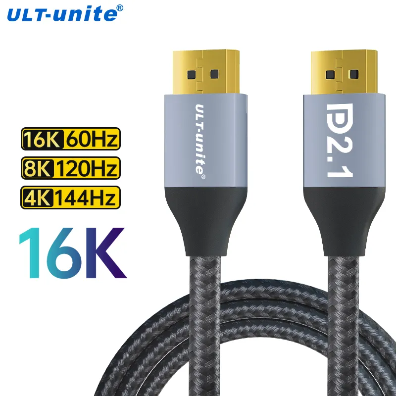 Stouchi 2 Packs Displayport 2.1 Cable 10FT, 80Gbps